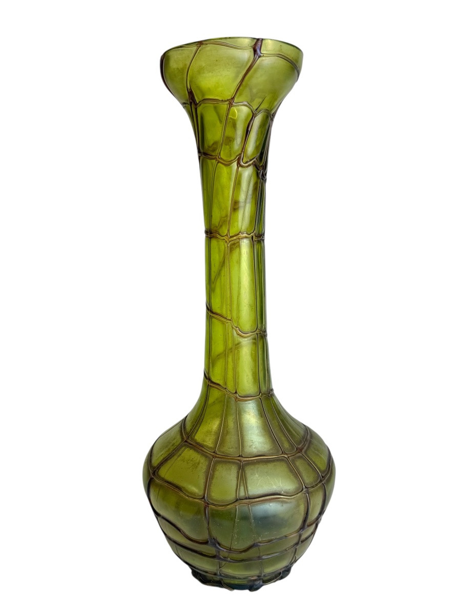 Vase en verre Art Nouveau de Bohême -photo-1