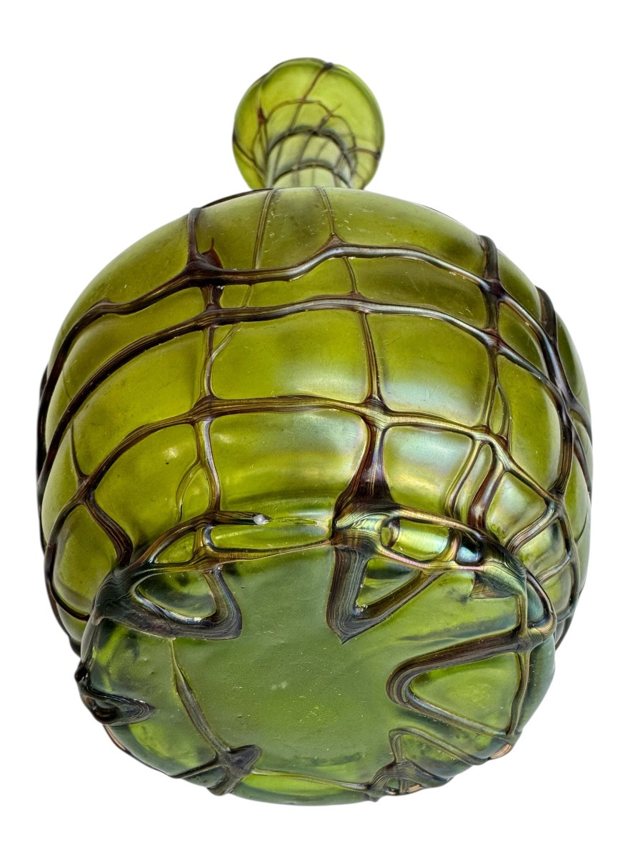 Vase en verre Art Nouveau de Bohême -photo-3