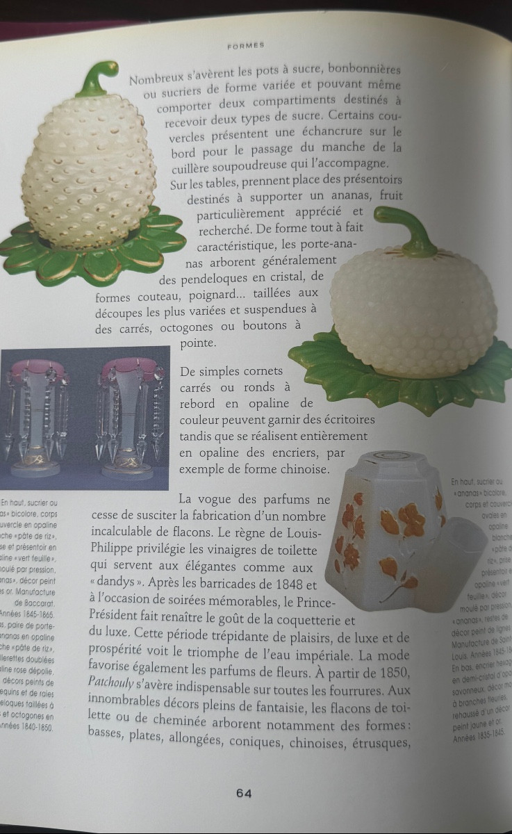 Baccarat - sucrier en opaline en forme d'ananas -photo-4