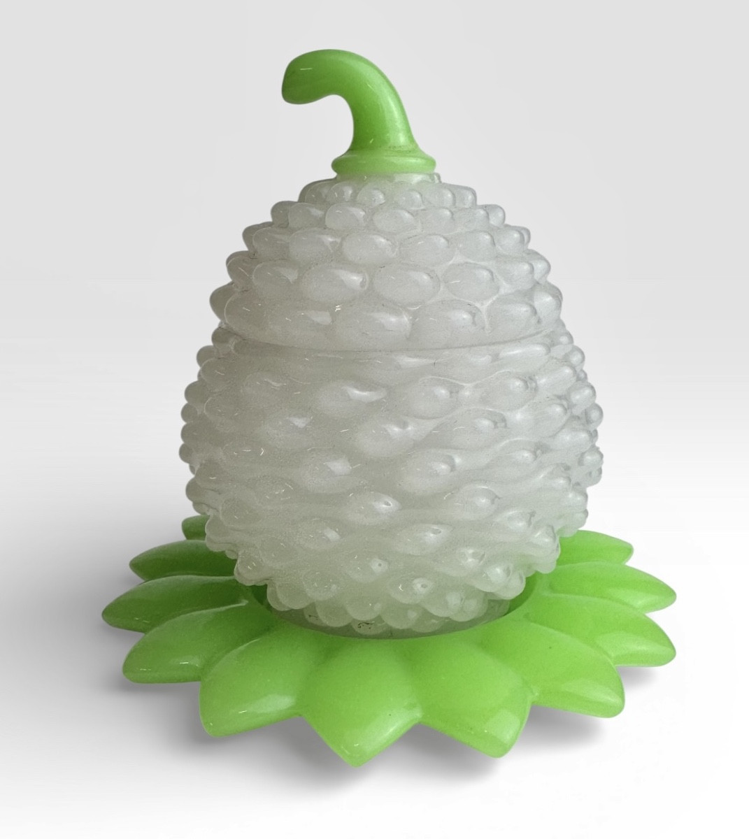 Baccarat - sucrier en opaline en forme d'ananas 