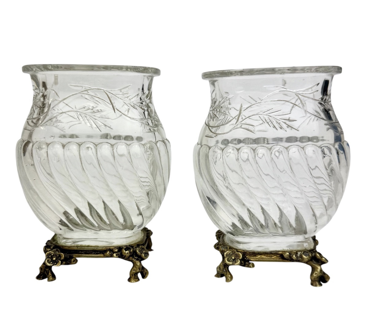 Baccarat - Pair de vases dans le goût japonisant, vers 1880-photo-2