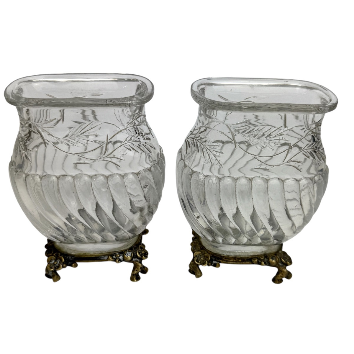Baccarat - Pair de vases dans le goût japonisant, vers 1880-photo-5