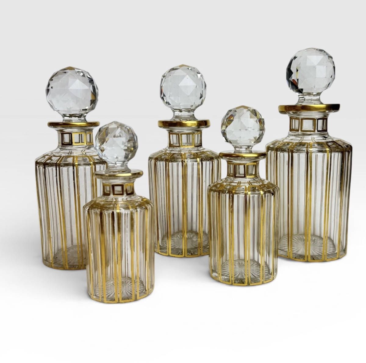 Baccarat - Ensemble de flacons à parfum modèle Cannelures -photo-3