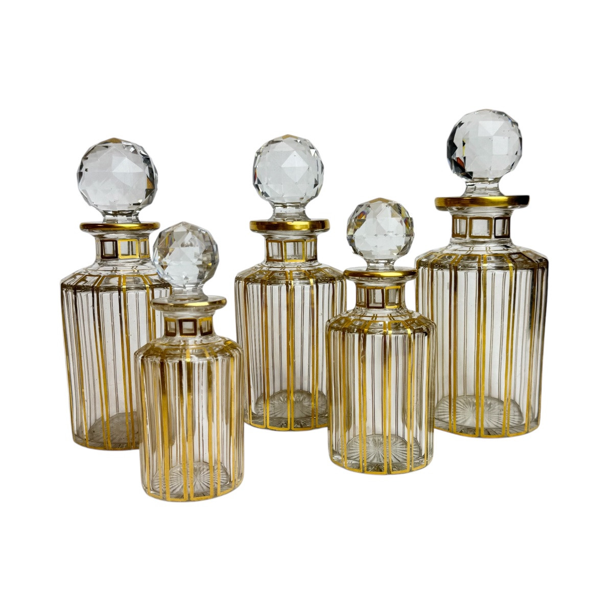 Baccarat - Ensemble de flacons à parfum modèle Cannelures -photo-4