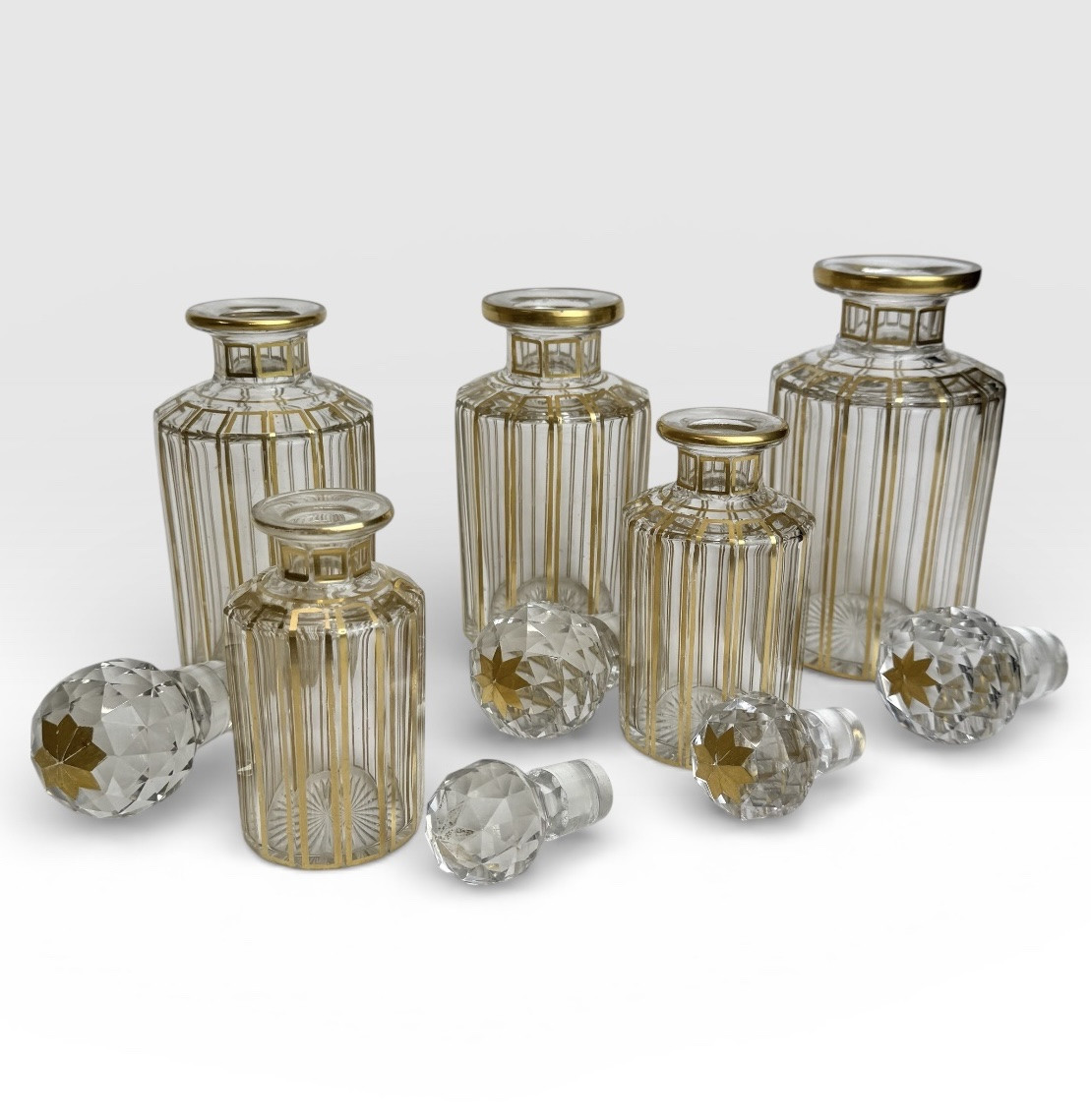 Baccarat - Ensemble de flacons à parfum modèle Cannelures -photo-1