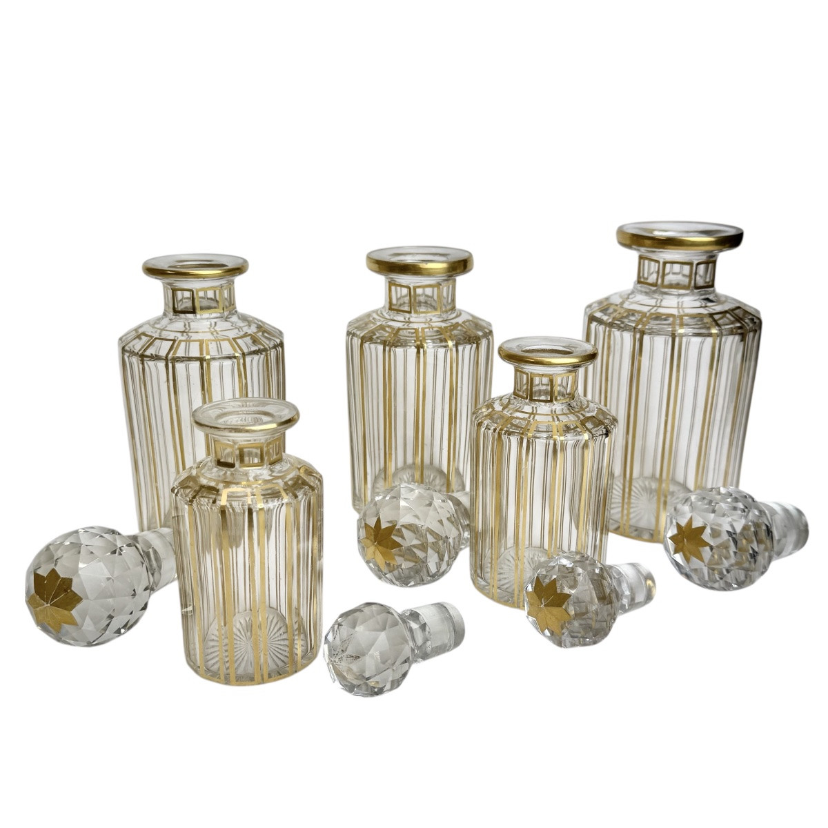 Baccarat - Ensemble de flacons à parfum modèle Cannelures -photo-2