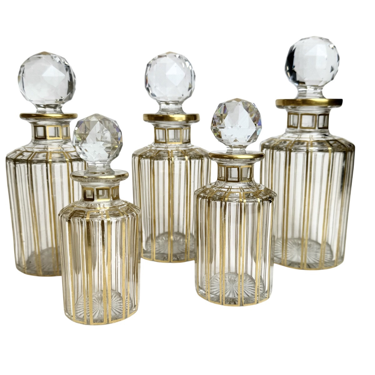 Baccarat - Ensemble de flacons à parfum modèle Cannelures -photo-3