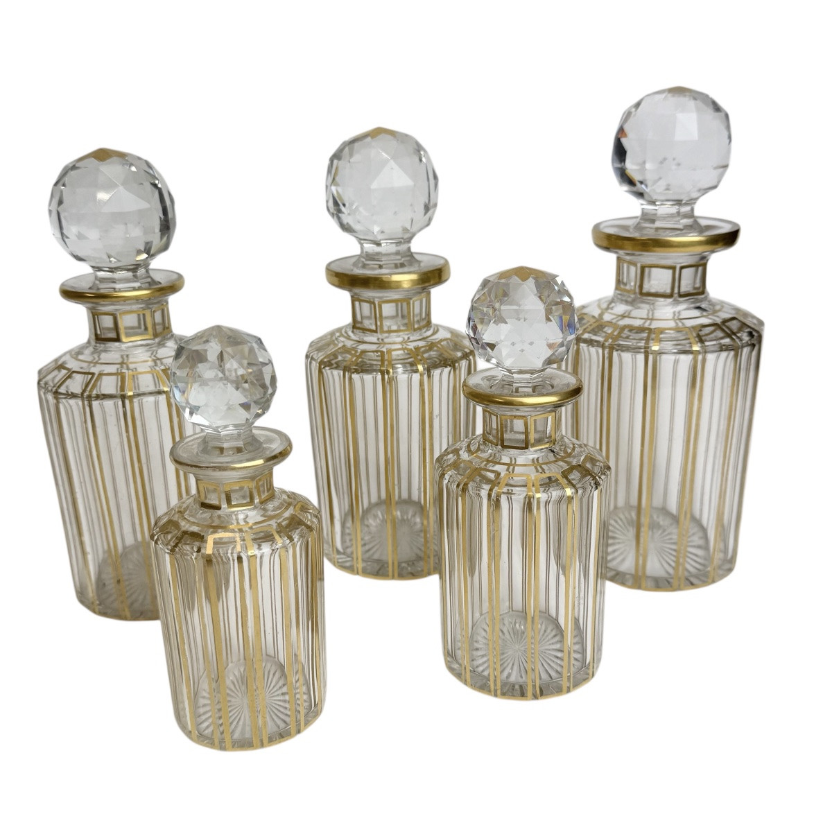 Baccarat - Ensemble de flacons à parfum modèle Cannelures -photo-5