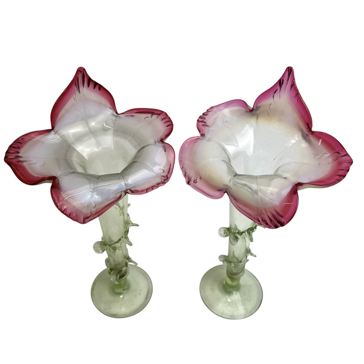 Murano - Pair Of Cornet Vases -photo-1