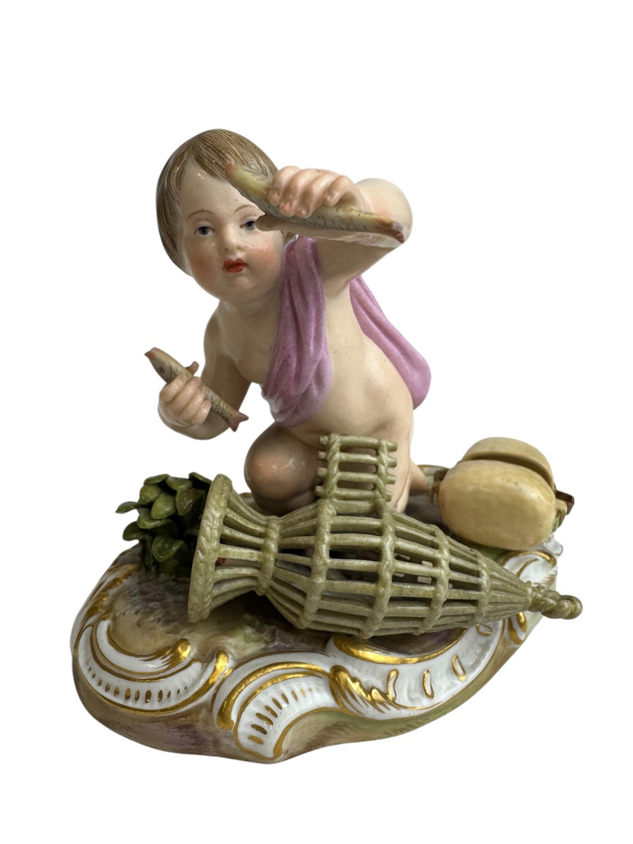 Meissen - figure en porcelaine Allégorie - L'Eau