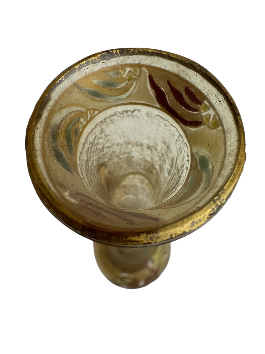 Émile Gallé - Vase à décor émaillé de Chèvrefeuilles-photo-8