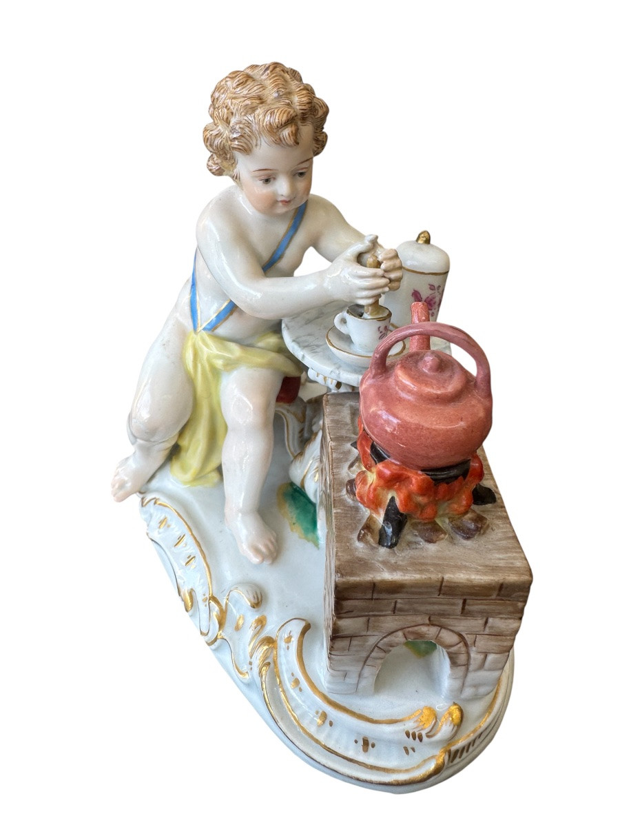 Meissen - Figure en porcelaine Allégorie "Le Feu" -photo-2