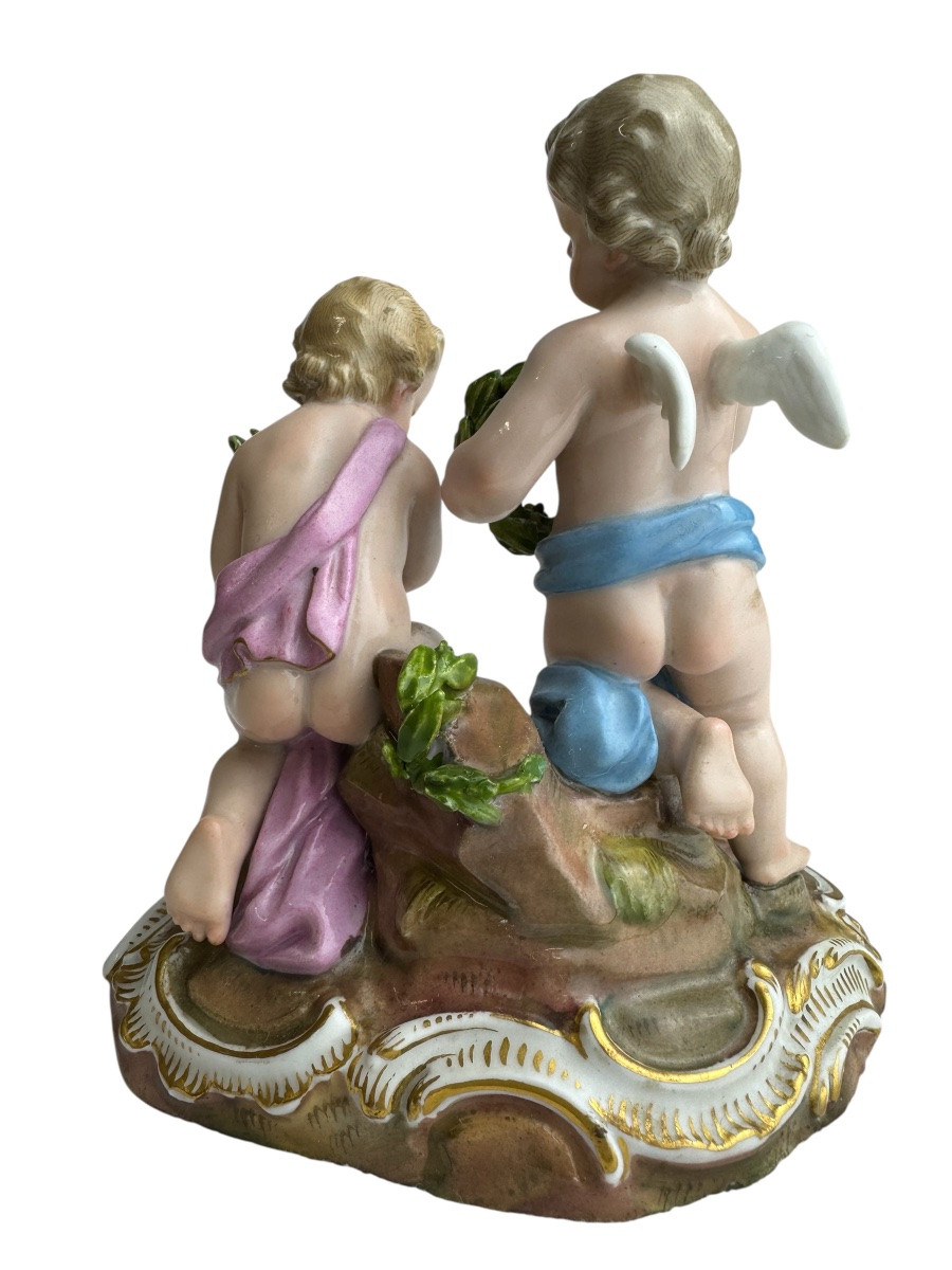 Meissen - Groupe en porcelaine Allégorie de la Paix -photo-4