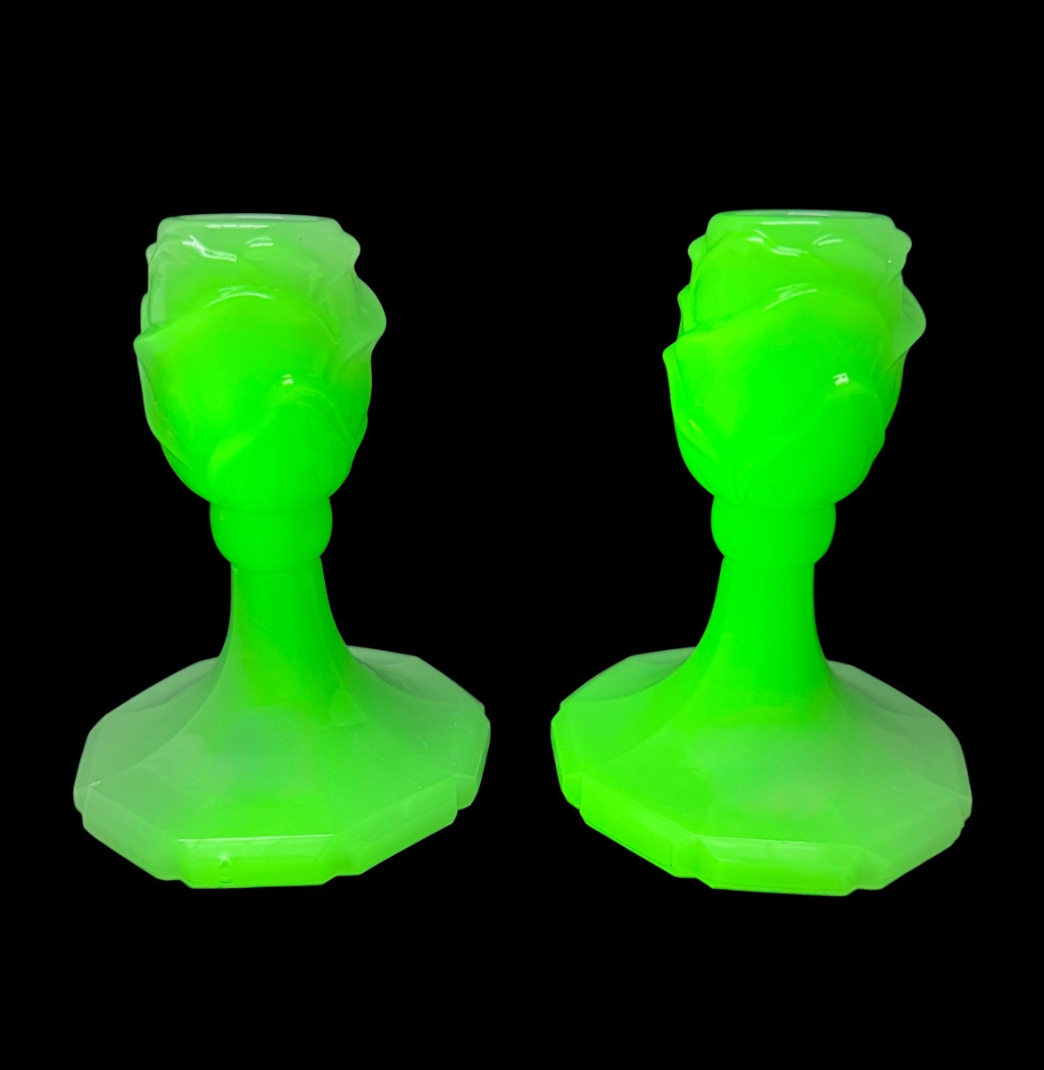 Pair Of Ouraline Opaline Candleholders-photo-2