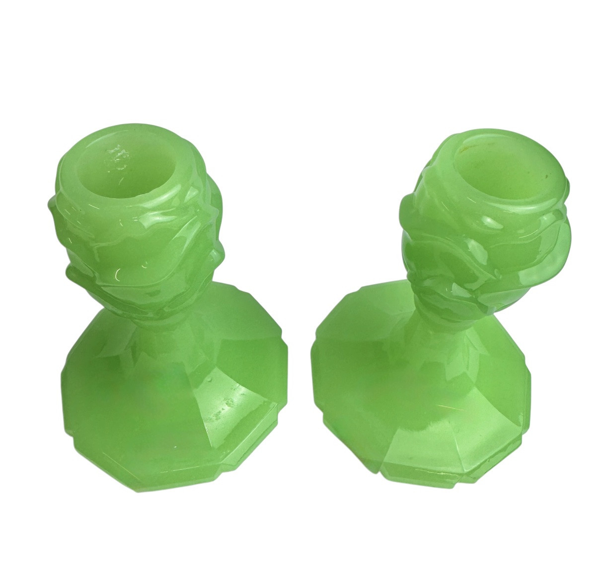 Pair Of Ouraline Opaline Candleholders-photo-3