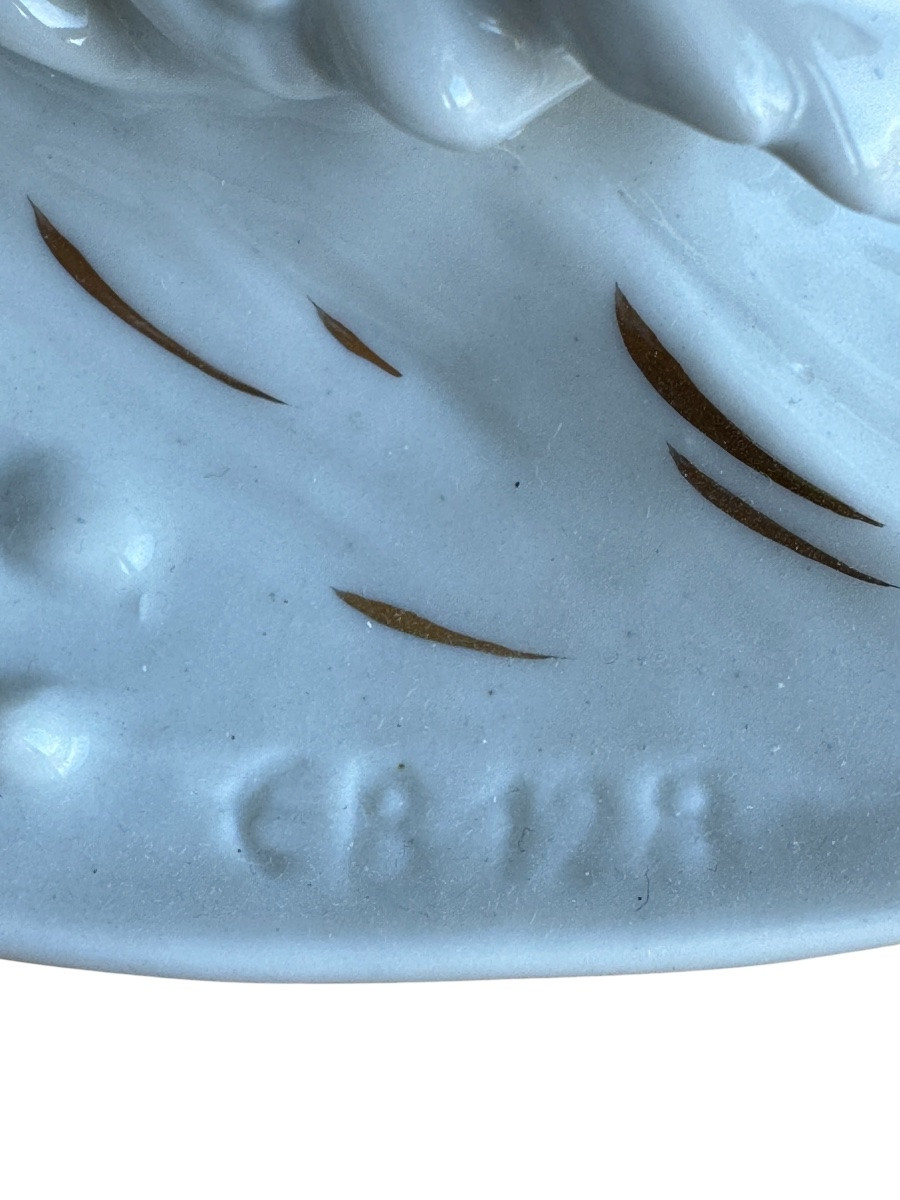 Volkstedt By Emil Paul Börner Porcelain Group Of Nude Galatea On A Dolphin-photo-6