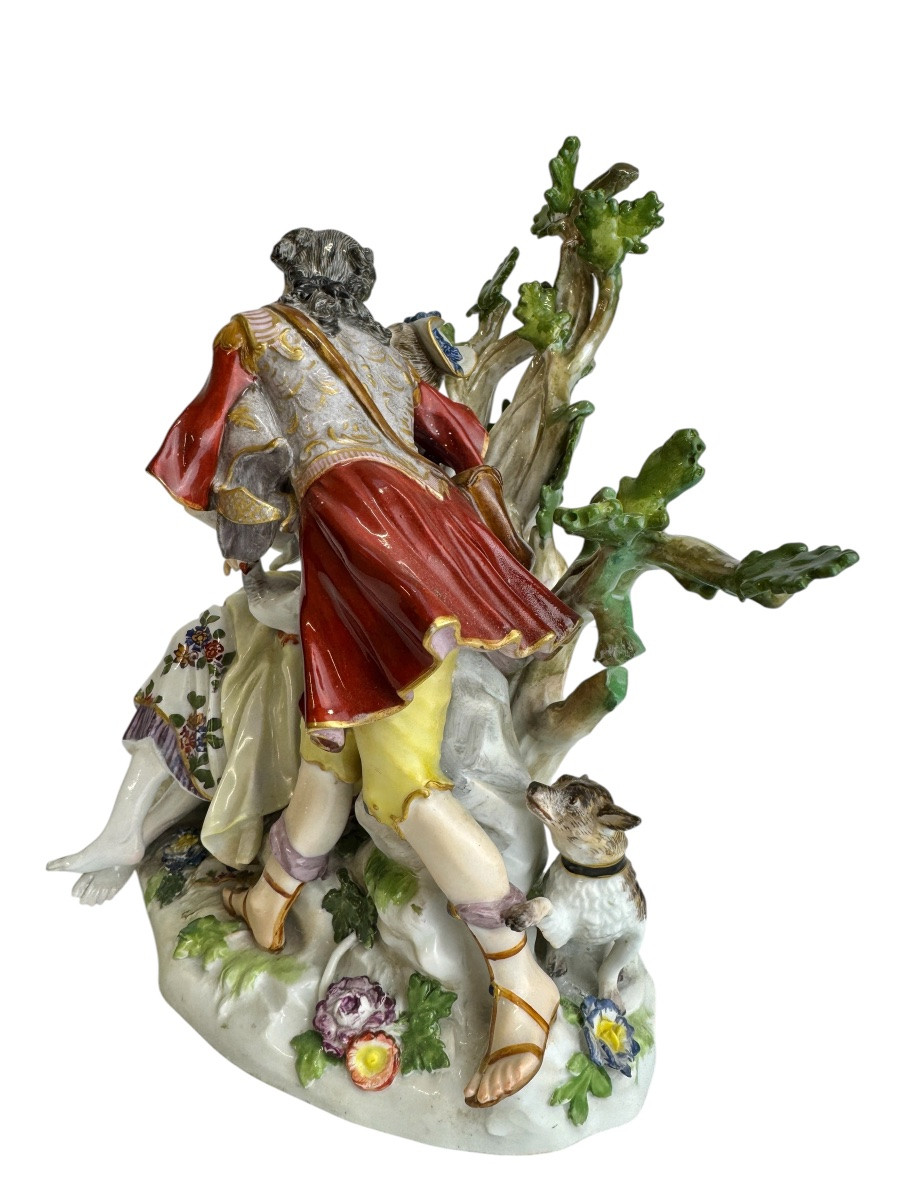 Meissen - Group Of Shepherds In Porcelain-photo-3