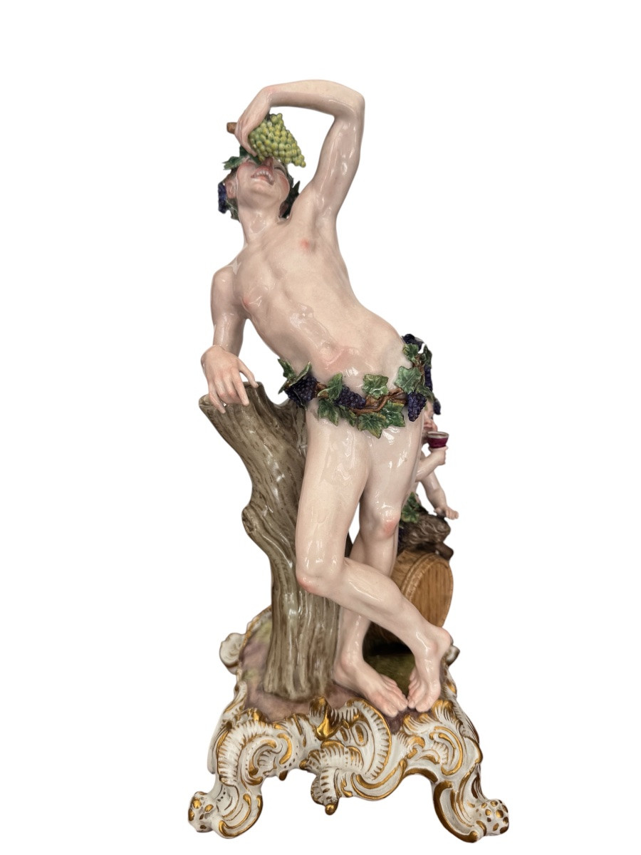 Meissen- Porcelain Group Allegory Of Autumn-photo-2