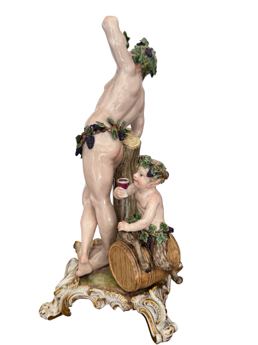 Meissen- Porcelain Group Allegory Of Autumn-photo-4