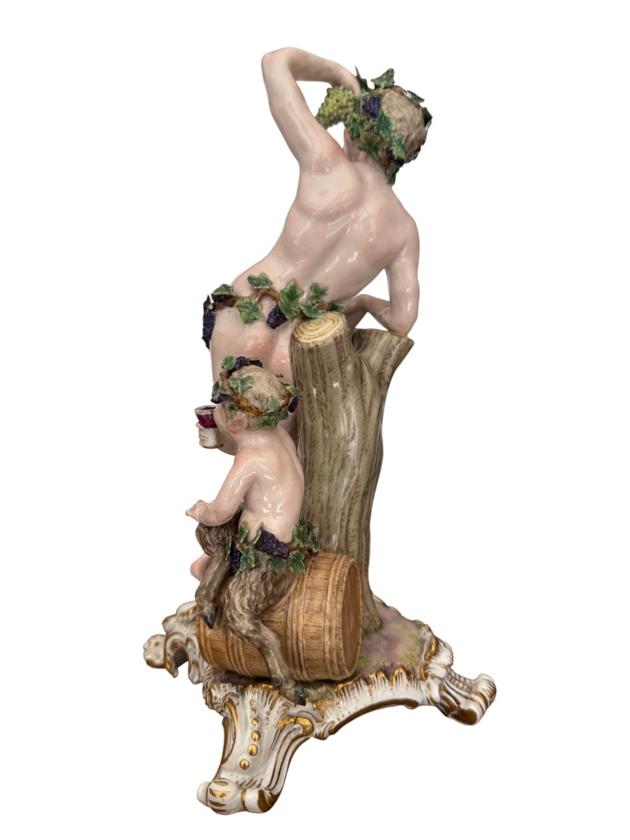 Meissen- Porcelain Group Allegory Of Autumn-photo-1