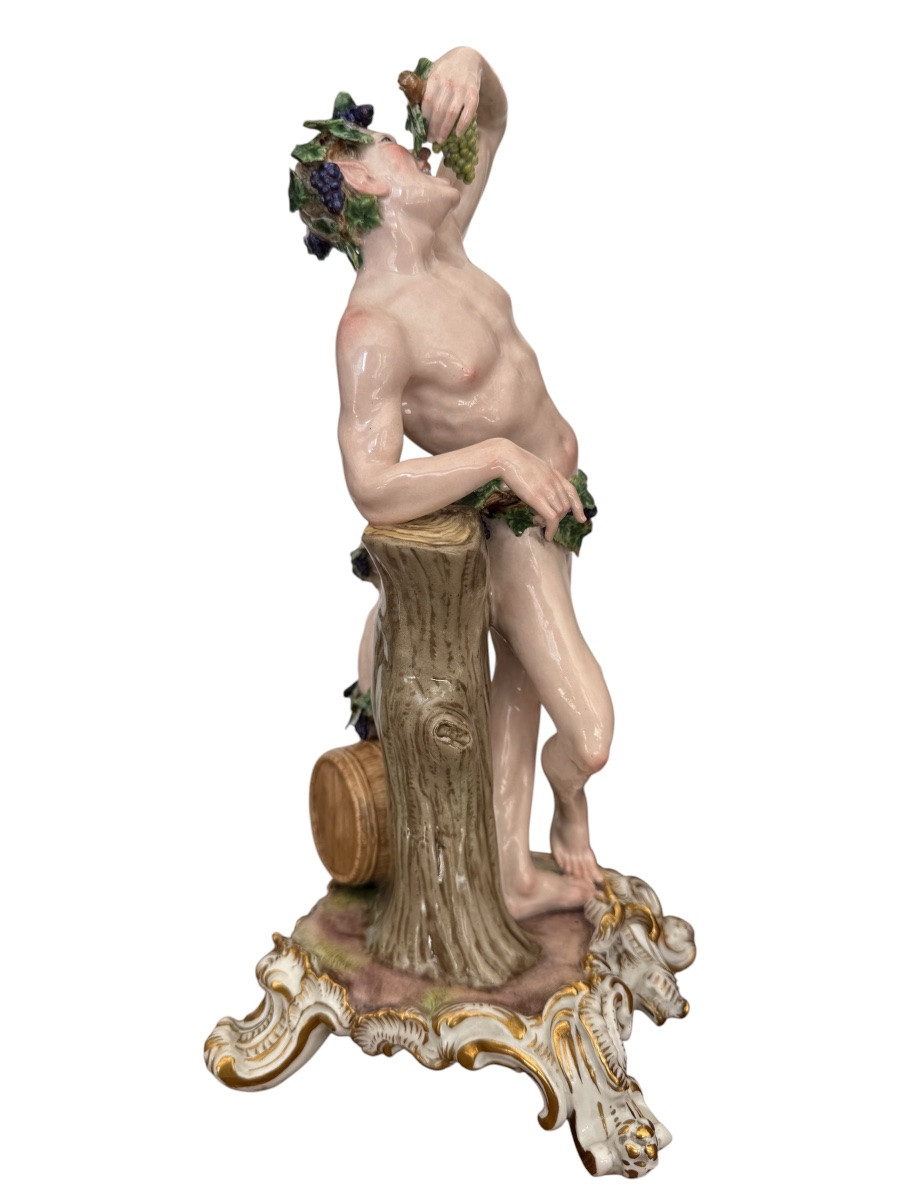 Meissen- Groupe en porcelaine allégorie du Automne -photo-3