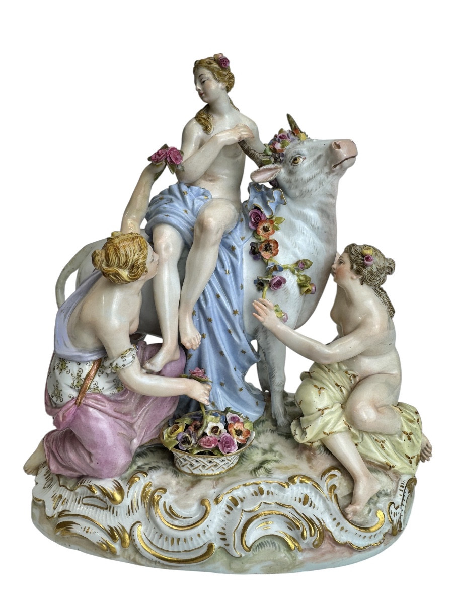 Meissen - Grupe En Porcelaine l’Enlèvement d'Europe