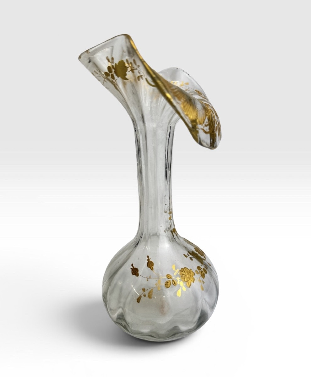 Baccarat - Art Nouveau Jack In The Pulpit Vase.-photo-2