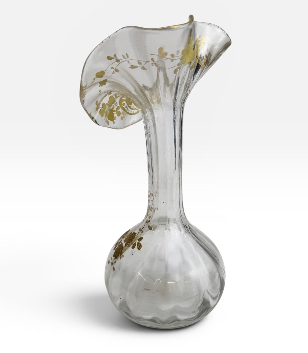 Baccarat - Art Nouveau Jack In The Pulpit Vase.-photo-4