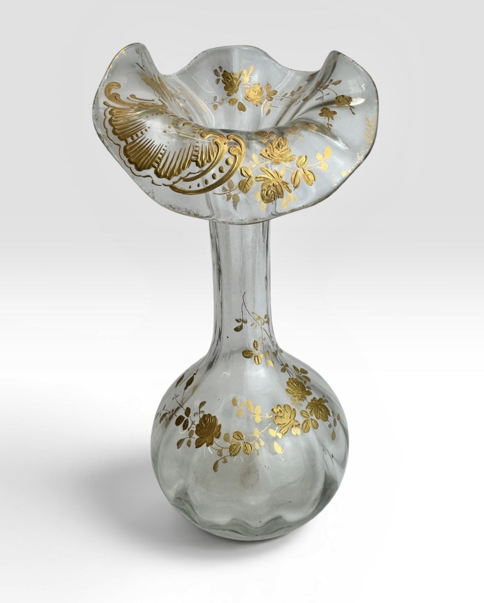 Baccarat - Art Nouveau Jack In The Pulpit Vase.