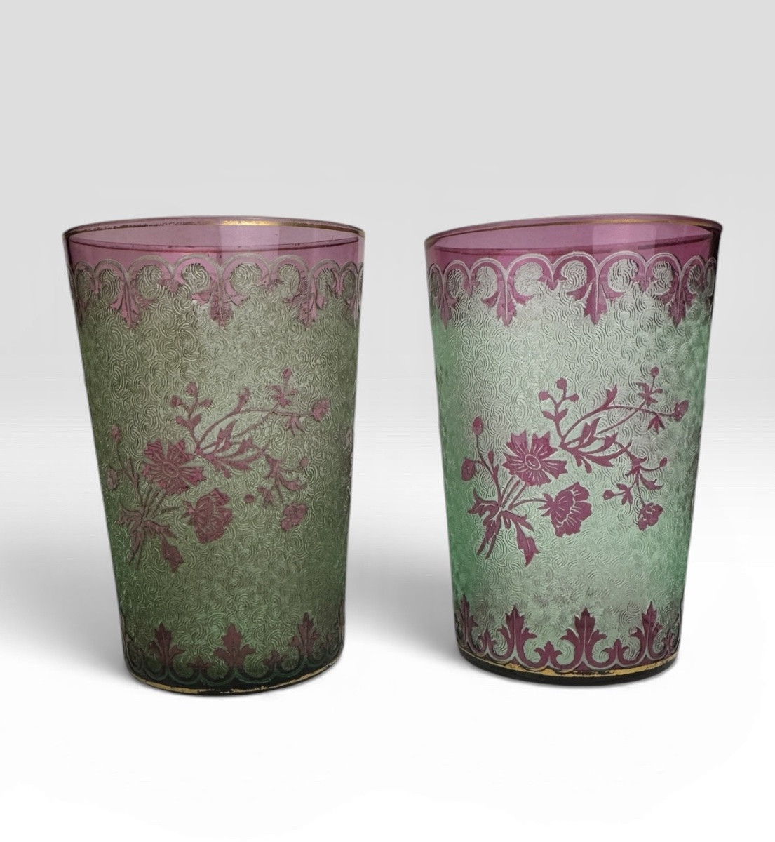 Saint Louis - Pair de verres en ouraline -photo-4