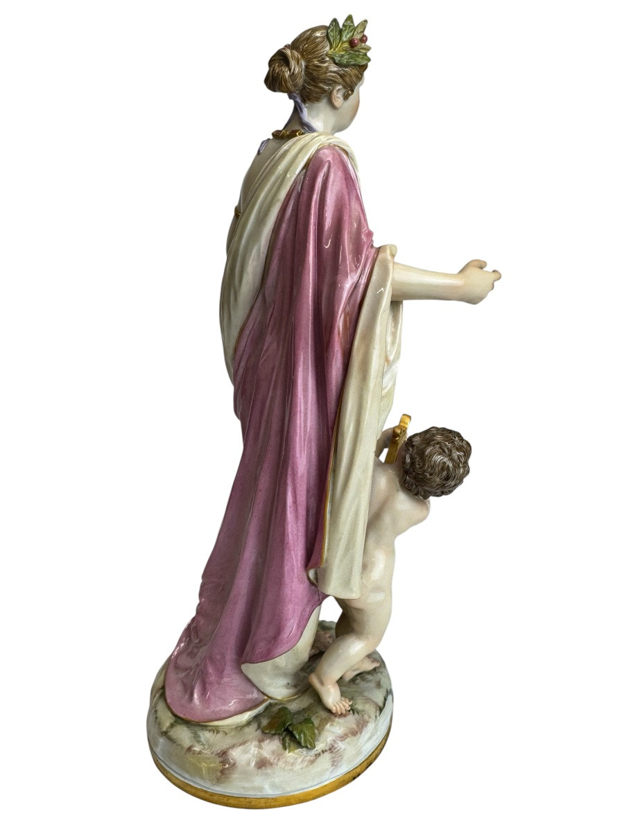 Meissen - Groupe en porcelaine Allégorie de la Musique. -photo-4