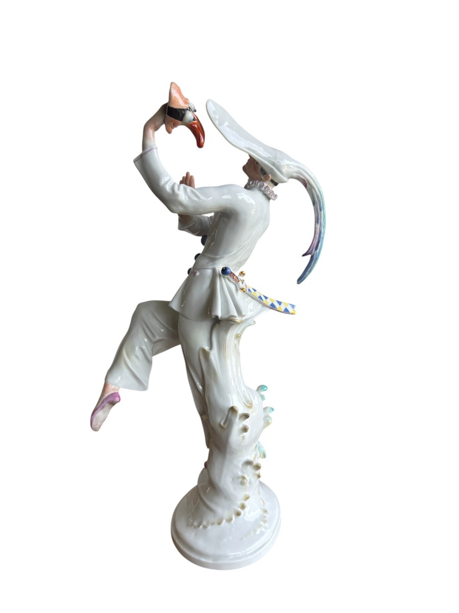 Meissen - Figure en porcelaine créé par Paul Scheurich « Danseuse Masquée »-photo-4