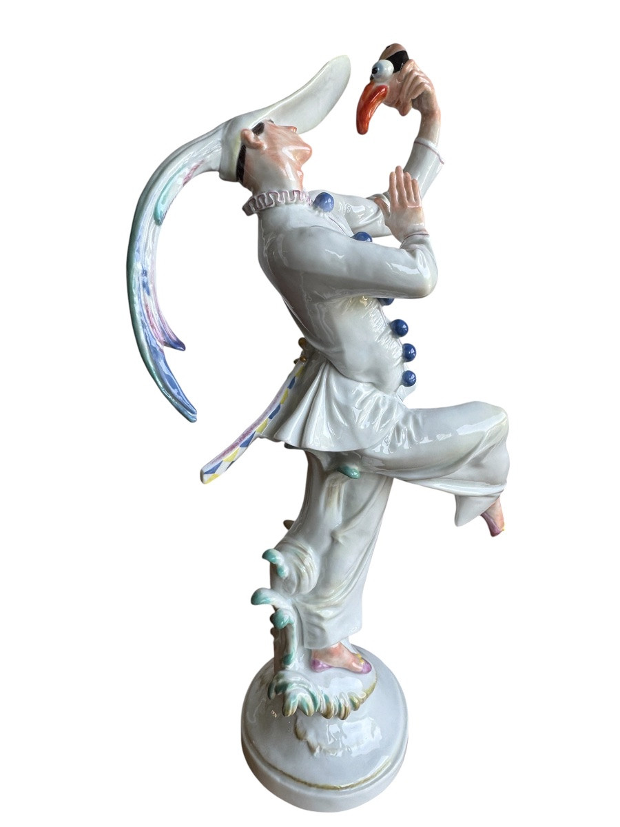 Meissen - Figure en porcelaine créé par Paul Scheurich « Danseuse Masquée »-photo-3