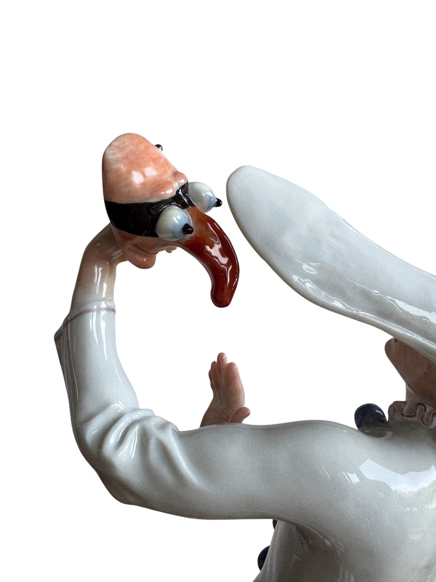 Meissen - Figure en porcelaine créé par Paul Scheurich « Danseuse Masquée »-photo-5