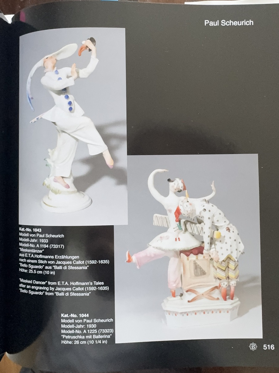 Meissen - Figure en porcelaine créé par Paul Scheurich « Danseuse Masquée »-photo-7