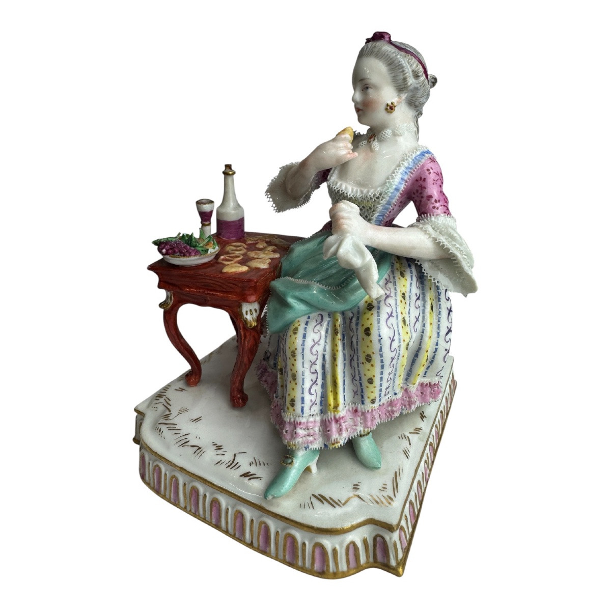 Meissen Porcelain Figure Allegory - Taste-photo-3