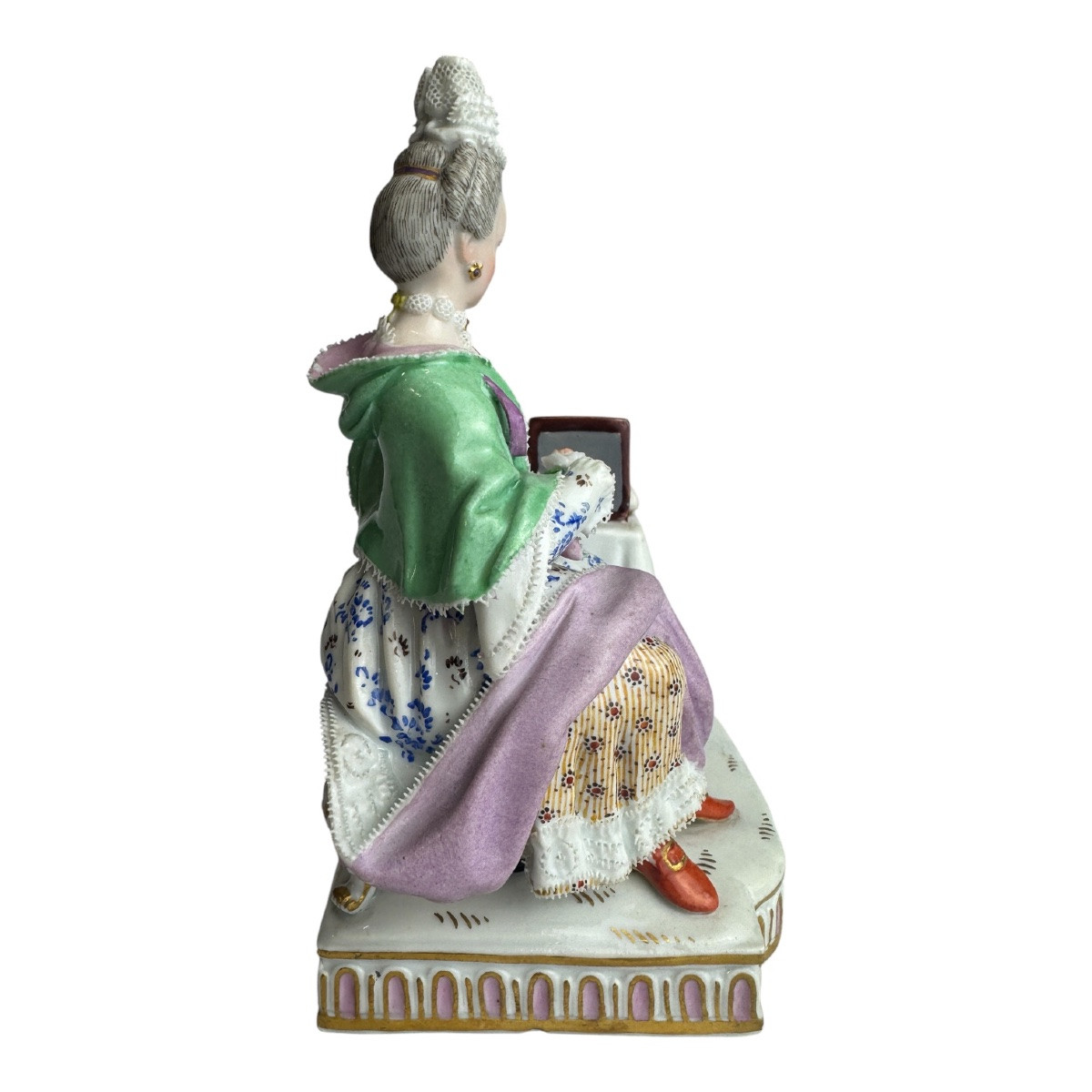 Meissen figure en porcelaine Allégorie - La Vue-photo-3