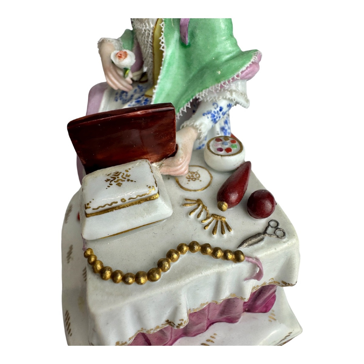 Meissen figure en porcelaine Allégorie - La Vue-photo-3