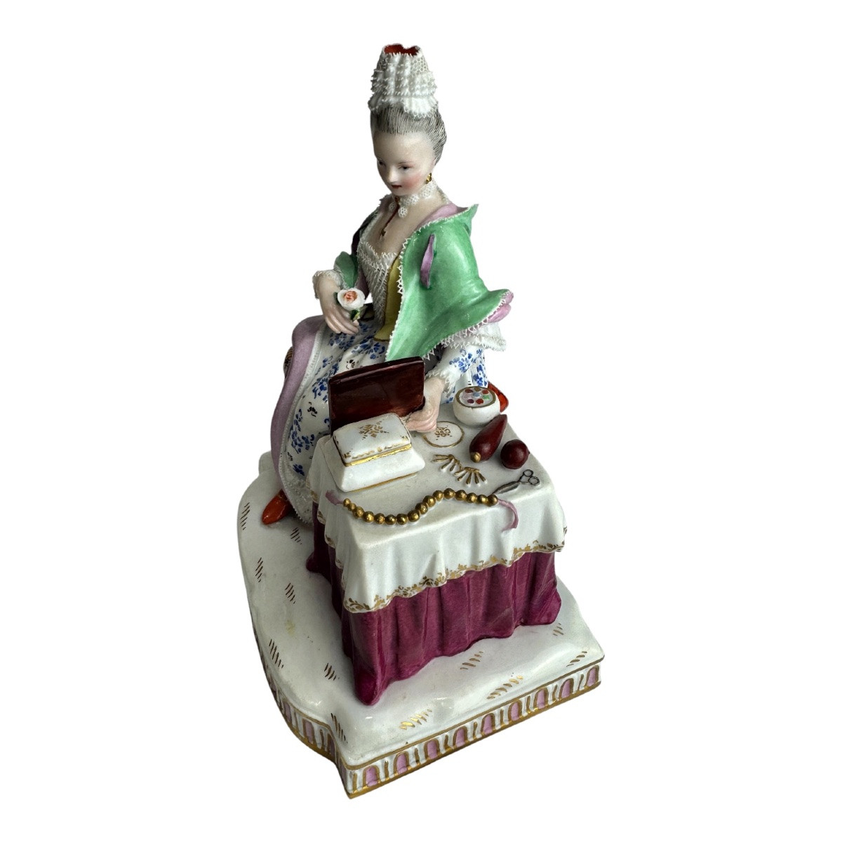 Meissen figure en porcelaine Allégorie - La Vue-photo-4