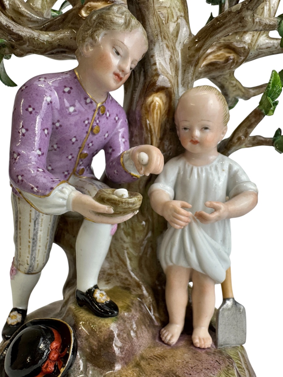 Candlestick In Meissen Porcelain-photo-4