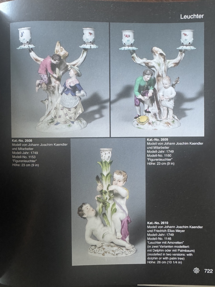 Candlestick In Meissen Porcelain-photo-7