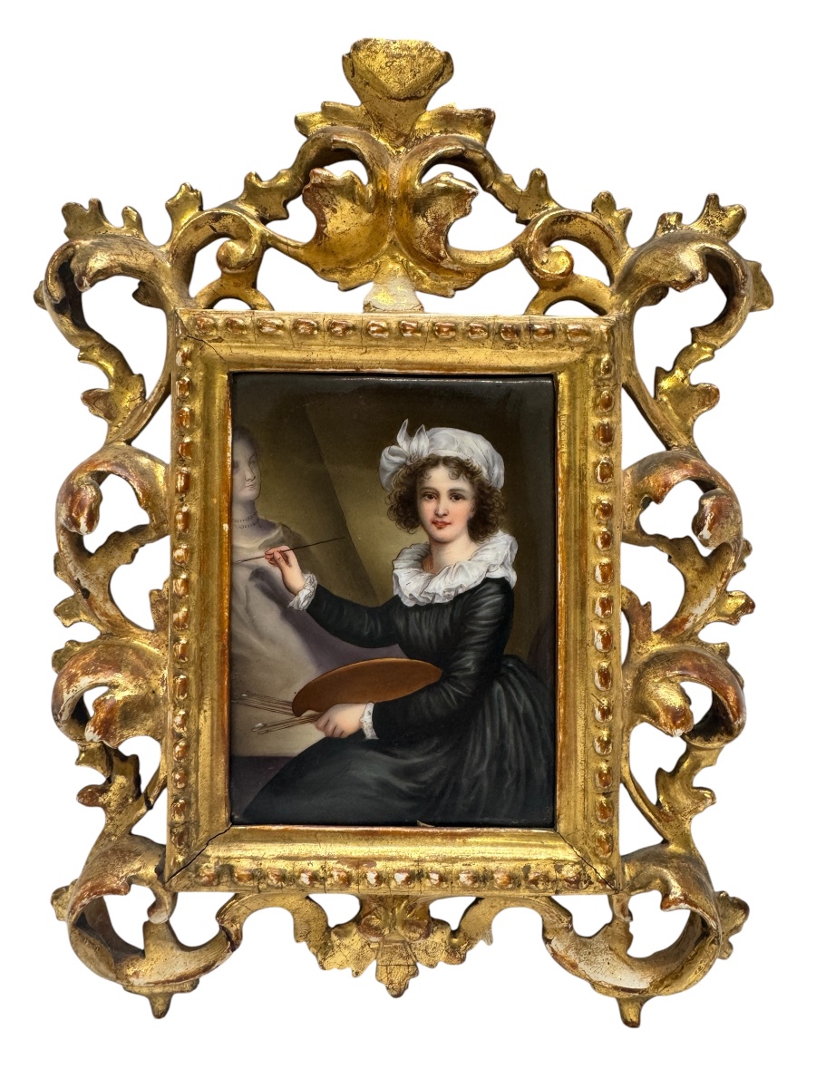 Miniature d'après l’autoportrait d'Élisabeth Louise Vigée Le Brun. 