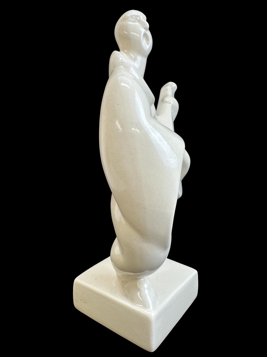 Geo Conde - Figure art déco, Pierrot à la mandoline -photo-2