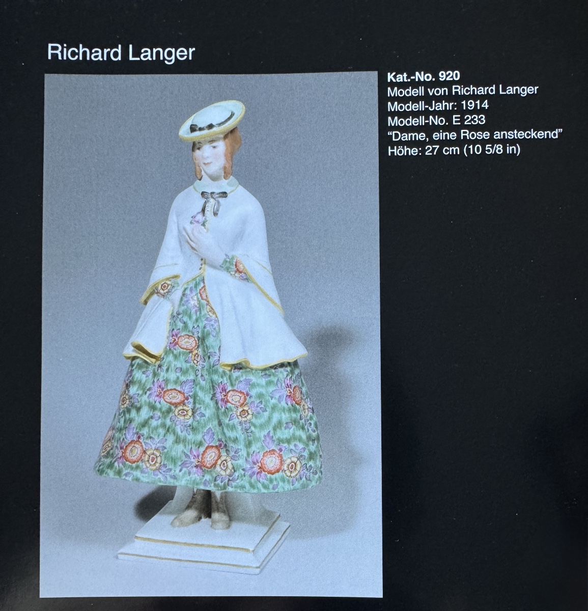 Richard Lang, Meissen Porcelain Figurine: "woman Pinning A Rose"-photo-7