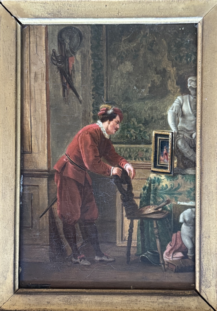 19th-century French School - The Painter's Studio -photo-1
