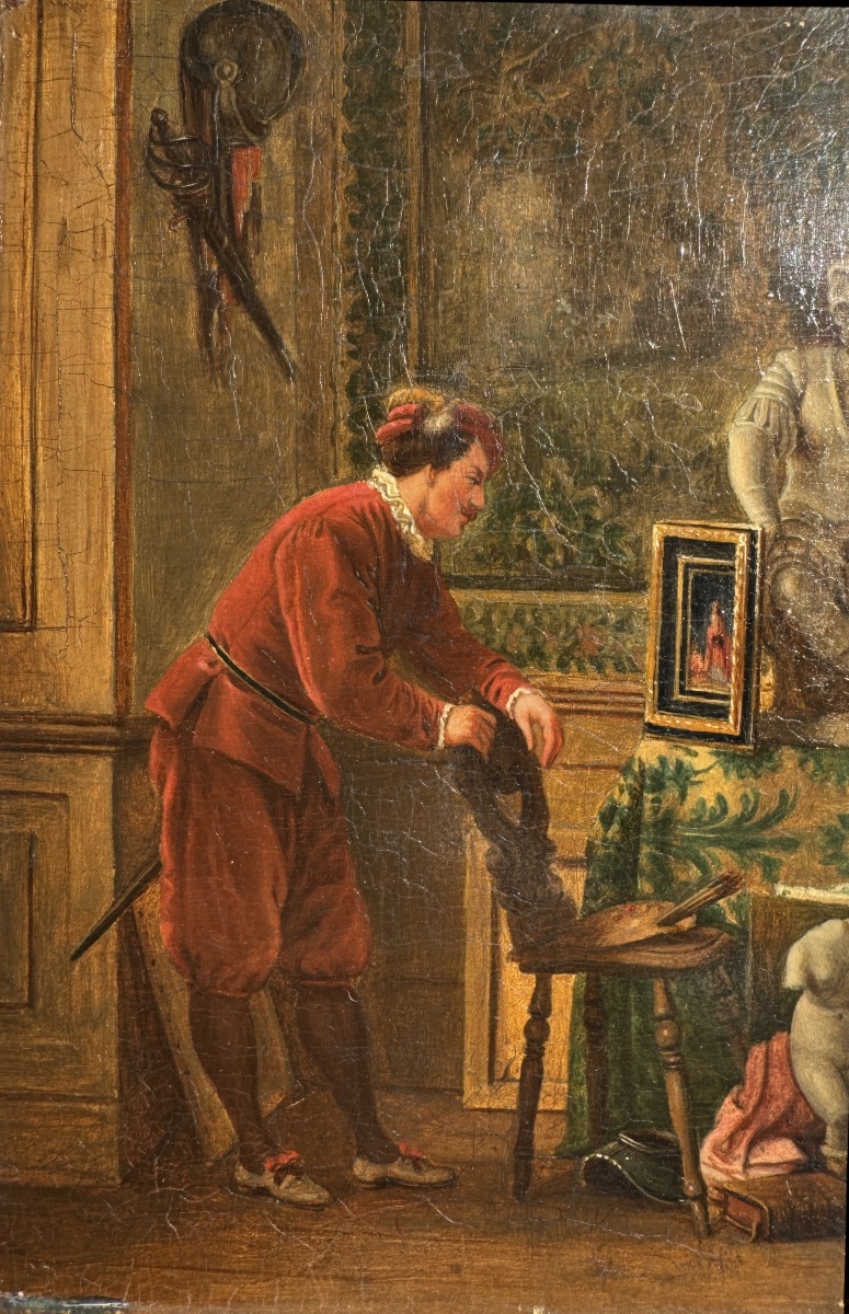 19th-century French School - The Painter's Studio -photo-3
