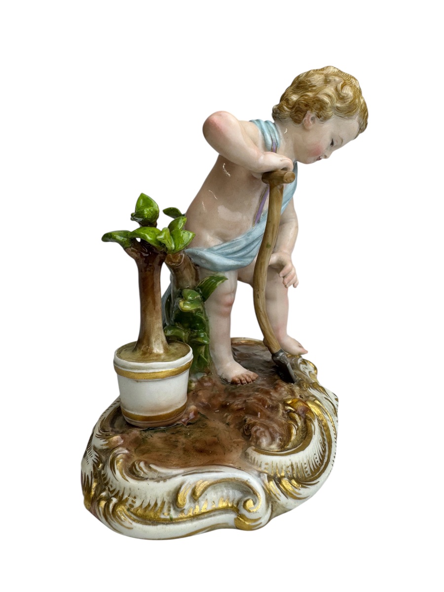 Meissen Figure en porcelaine, série Les Quatre Éléments, Allégorie – La Terre -photo-2