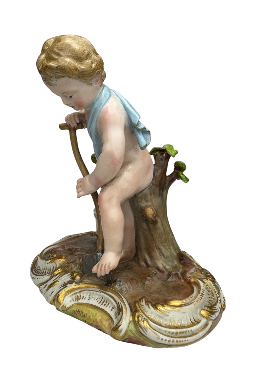 Meissen Figure en porcelaine, série Les Quatre Éléments, Allégorie – La Terre -photo-3