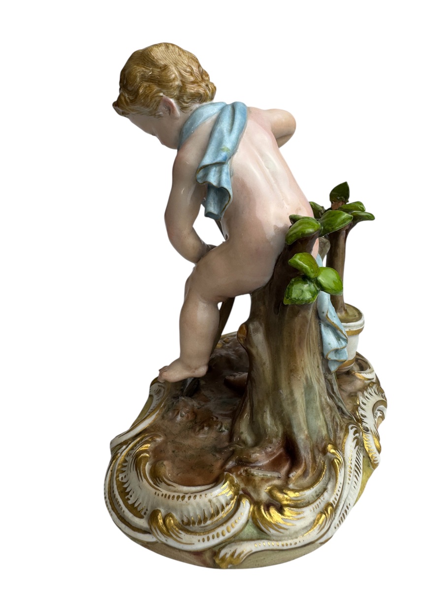 Meissen Figure en porcelaine, série Les Quatre Éléments, Allégorie – La Terre -photo-1