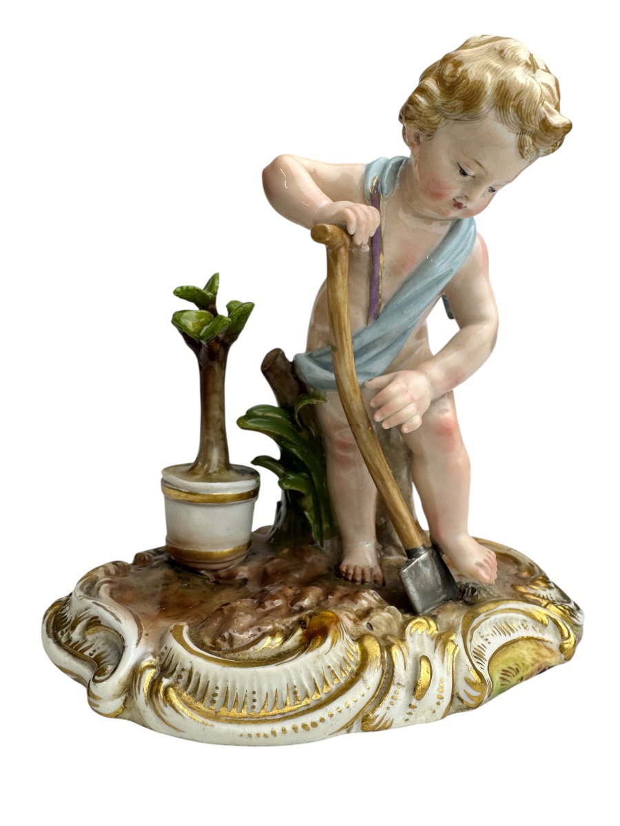 Meissen Figure en porcelaine, série Les Quatre Éléments, Allégorie – La Terre 